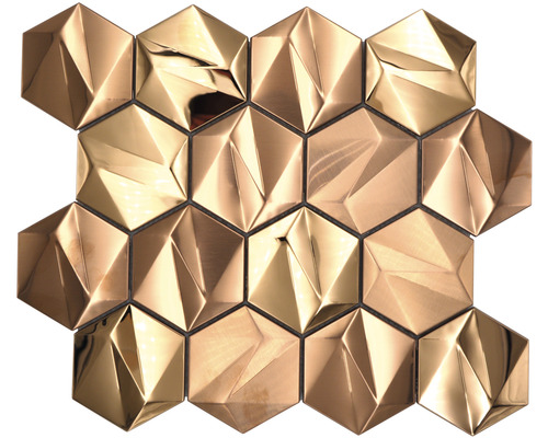 Metallmosaik Urban HXM 50BR 25,7x25,7 cm gold bronze glänzend