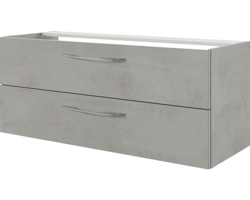 Waschbeckenunterschrank Pelipal Xpressline 4035 48,2x116x43,5 cm ohne Waschbecken mit Griff beton grau