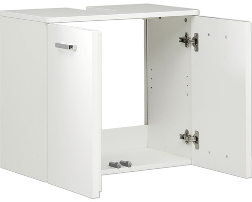 Waschbeckenunterschrank mit zwei Türen und Griffen