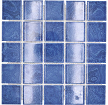 Keramikmosaik SD 621N Quadrat 30,4x30,4cm uni Beach Blue glänzend