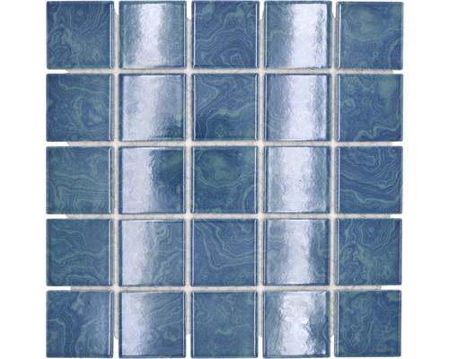 Keramikmosaik SD 601N Quadrat 30,4x30,4cm uni Palm Green glänzend Mosaikfliese aus Glas