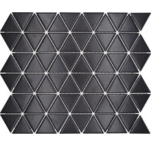 Keramikmosaik CG TR 49 Dreieck 25,2x29,1cm uni schwarz matt