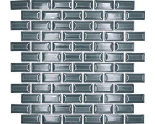 Keramikmosaik CBG 116 Brick Bond Diamond 30x30cm uni grün Mosaikfliese im rechteckigen Format