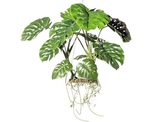 Kunstpflanze Splitphilodendron Höhe: 100 cm grün