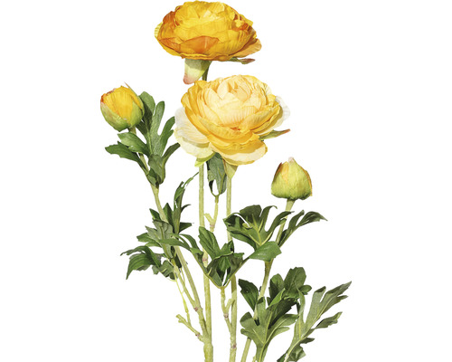 Kunstpflanze Ranunkel Höhe: 40 cm gelb