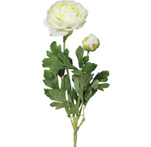 Künstliche Ranunkel mit Blüte und Knospe