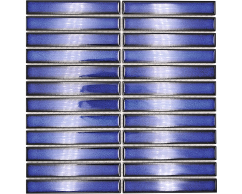 Keramikmosaik Stick CG ST 240 29,6x29,6 cm blau glänzend Mosaikfliese aus Keramik, rechteckig