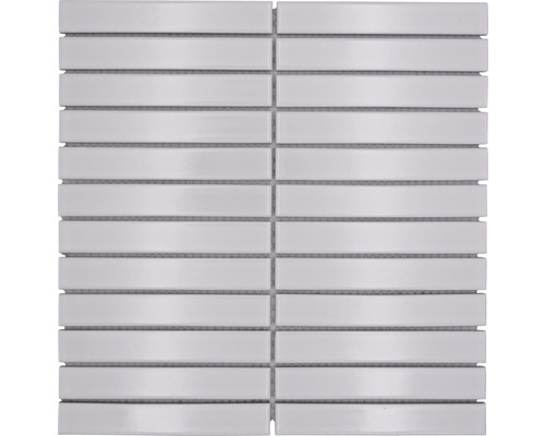 Keramikmosaik Stick CG ST 210 29,6x29,6 cm weiß glänzend Mosaikfliese aus Keramik