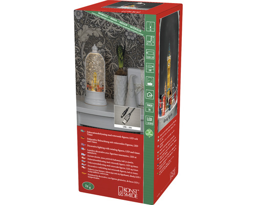 Verpackung einer dekorativen Innenbeleuchtung mit rotierenden Figuren, LED und Timer