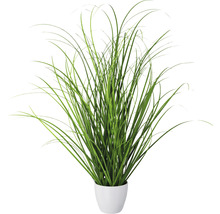 Künstliches Gras in weißem Topf