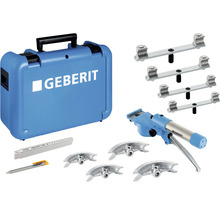 Geberit Biegegerät Set mit Werkzeugkasten, Biegebacken, Gleitstücken, Stiften, Bleistift und Zollstock