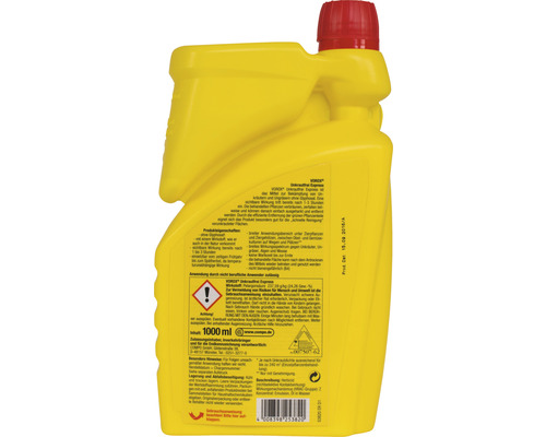 Unkrautvernichter in gelber Flasche mit rotem Verschluss, 1000 ml
