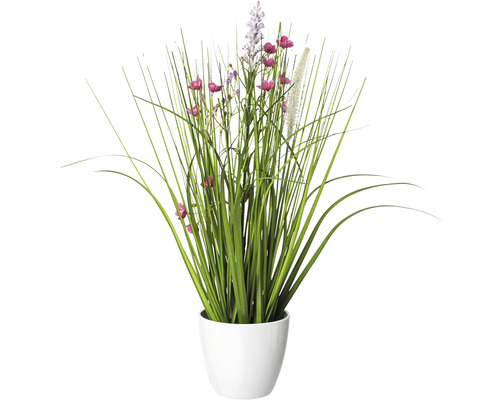 Kunstpflanze Blüten Gras Mix Höhe: 41 cm rosa