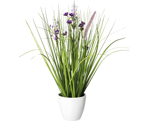 Kunstpflanze Blüten Gras Mix Höhe: 41 cm lila