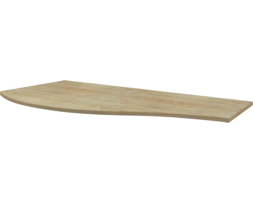 Waschtischplatte Baden Haus Vague 104x51x1,6 cm Tabak Eiche für Waschtisch links Holzregalbrett