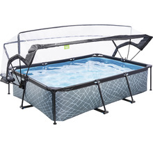 Rechteckiger Pool mit Abdeckung