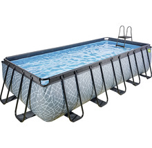 Rechteckiger Pool mit Leiter für den Garten