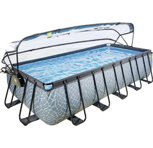 Rechteckiger Rahmenpool mit Abdeckung