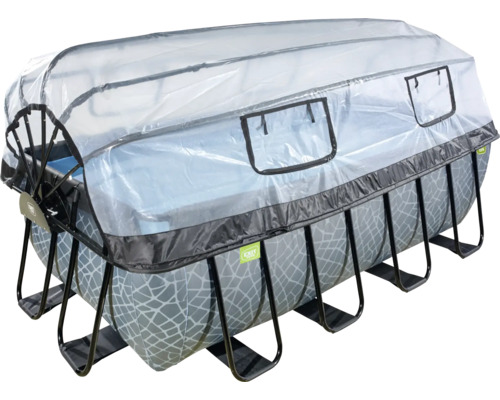 Aufblasbarer Pool mit Abdeckung zum Schutz vor Witterungseinflüssen