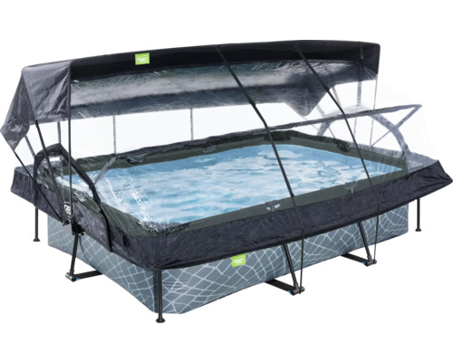 Rechteckiger Pool mit Poolabdeckung