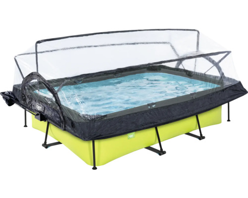 Aufstellpool mit Abdeckung zum Schutz vor Witterungseinflüssen und Schmutz