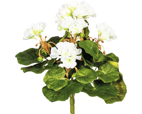 Kunstpflanze Minigeranie Höhe: 24 cm weiß