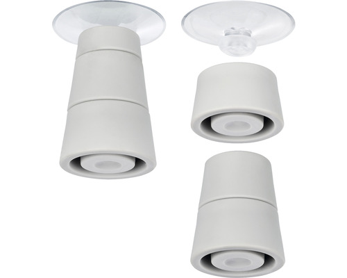 Grauer Türstopper mit Saugnapf zur Wandmontage