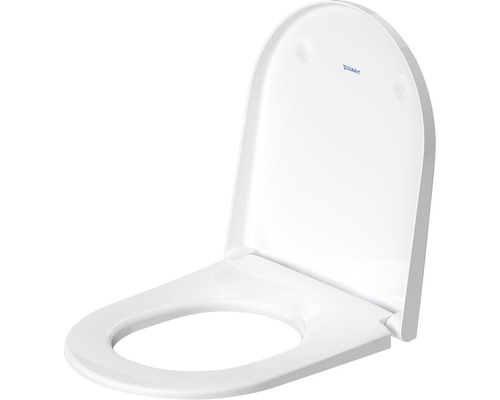 Weißer Toilettensitz von Duravit mit Deckel, offen