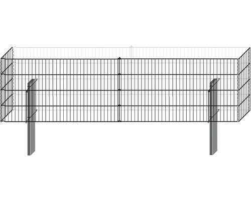 Doppelstabmattenzaun mit Zaunpfosten