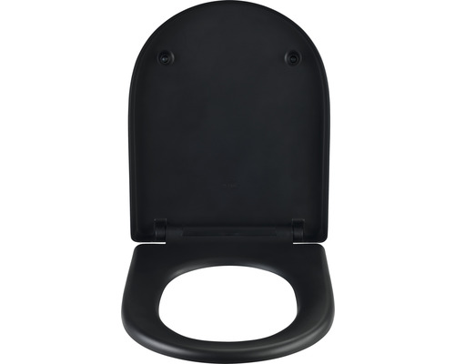 Schwarzer Toilettensitz