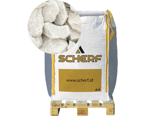 Marmorbruch 25-50 mm 1000 kg Carrara-Weiß