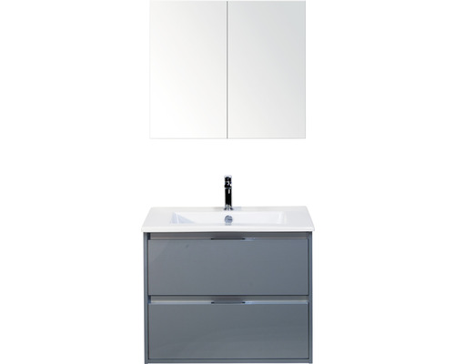 Badmöbel-Set Sanox Porto Keramik 170x71x51 cm Keramikwaschbecken eisgrün mit Spiegelschrank Badmöbel-Set Sanox Porto Keramik 170x71x51 cm Keramikwaschbecken eisgrün mit Spiegelschrank