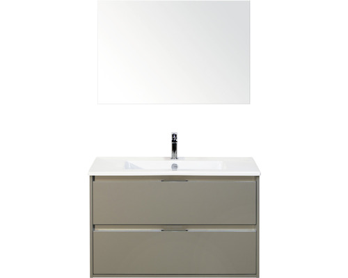 Badmöbel-Set Sanox Porto Keramik 170x91x51 cm Keramikwaschbecken cubanit grey mit Spiegel Badmöbel-Set Sanox Porto Keramik 170x91x51 cm Keramikwaschbecken cubanit grey mit Spiegel