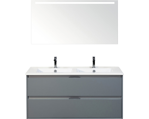 Badmöbel-Set Sanox Porto Keramik 170x121x51 cm Doppel-Keramikwaschbecken 2 Schubladen eisgrün mit LED-Beleuchtung Badmöbel-Set Sanox Porto Keramik 170x121x51 cm Doppel-Keramikwaschbecken 2 Schubladen eisgrün mit LED-Beleuchtung