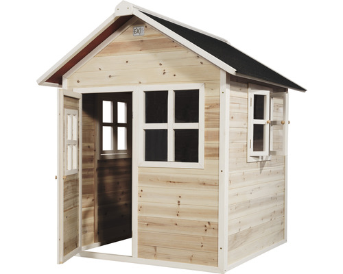 Spielhaus aus Holz mit Fenster und Tür