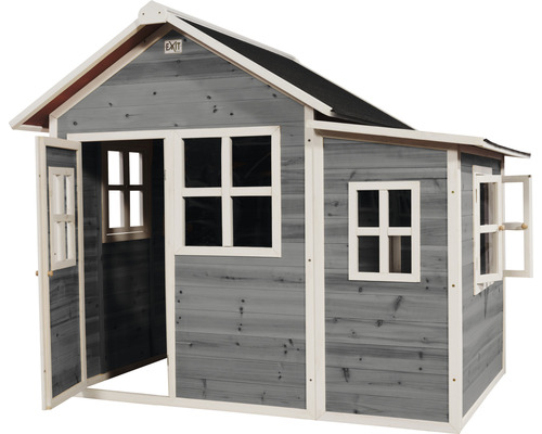 Spielhaus aus Holz mit Fenster und Tür