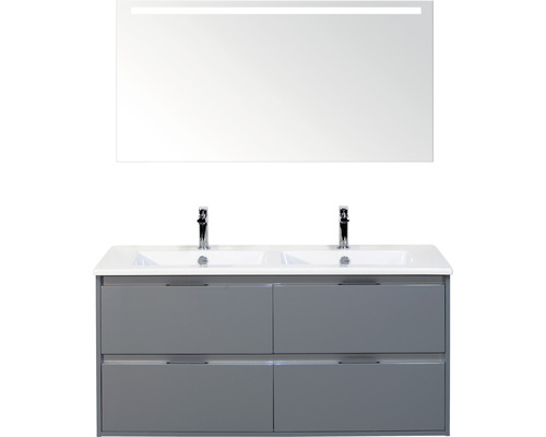 Badmöbel-Set Sanox Porto Keramik 170x121x51 cm Doppel-Keramikwaschbecken 4 Schubladen eisgrün mit LED-Beleuchtung Badmöbel-Set Sanox Porto Keramik 170x121x51 cm Doppel-Keramikwaschbecken 4 Schubladen eisgrün mit LED-Beleuchtung