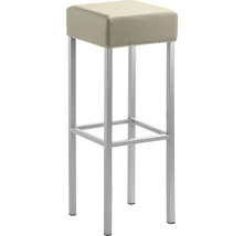 Quadratischer Barhocker mit Metallgestell und Sitzpolster