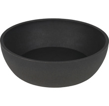 Schwarze Pflanzschale aus Kunststoff