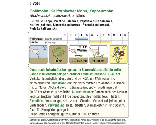 Informationen zur Aussaat von Goldmohn