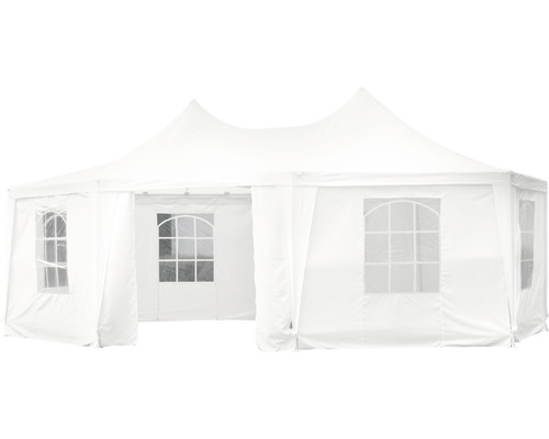 Weißes Partyzelt mit Fenstern