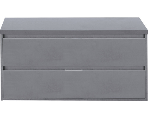 Waschbeckenunterschrank Sanox Porto 59x120x50 cm mit Waschtischplatte eisgrün Waschtischunterschrank mit zwei Schubladen