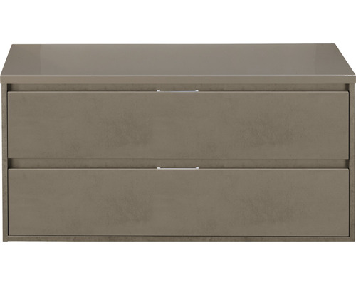 Waschbeckenunterschrank Sanox Porto 59x120x50 cm mit Waschtischplatte cubanit grey Waschtischunterschrank mit zwei Schubladen