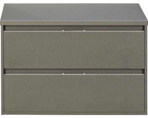 Waschbeckenunterschrank Sanox Porto 59x90x50 cm mit Waschtischplatte cubanit grey