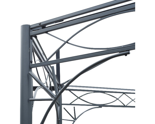 Detailansicht einer Metallpergola