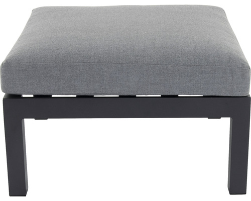 Gartenhocker mit Stoffbezug und Metallgestell