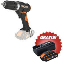 Worx Akku-Bohrschrauber 20 Volt inklusive zweitem Akku 2,0 Amperestunden und Ladegerät