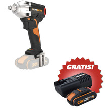 Worx Nitro Akku-Schlagschrauber 20 Volt inklusive Gratis-Ladegerät und 2,0 Amperestunden Akku.