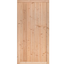 Holztor mit vertikalen Brettern für den Gartenbereich
