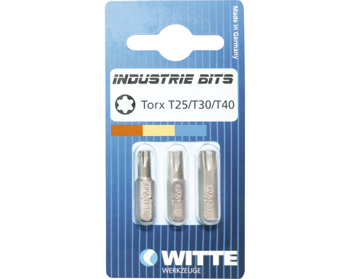 Witte Industrie Bits Torx T25, T30 und T40 im Set